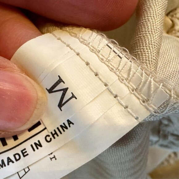 SHEIN Sz M Beige Corduroy Cropped Hooded L/S Jacket Zip Elastic Hem & Sleeves - Picture 7 of 9